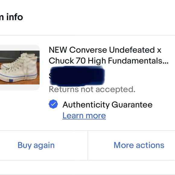 Undefeated x Chuck 70 High 'Fundamentals - Parchment'
Size 9 - Picture 7 of 7